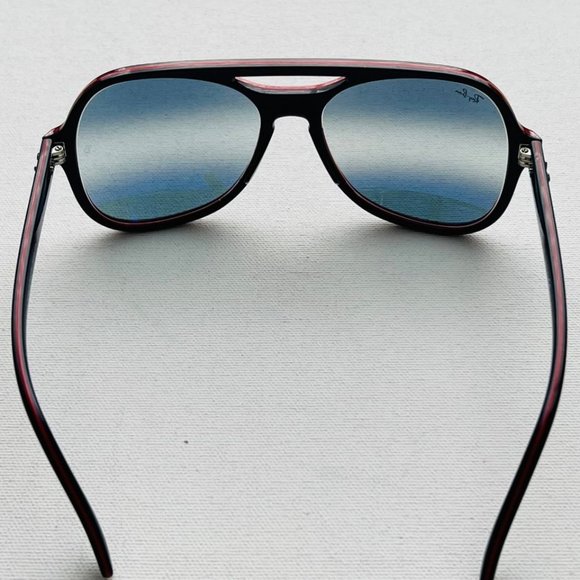 Ray-Ban RB4357 Powderhorn  Aviator Sunglasses Red / Black - Picture 6 of 6